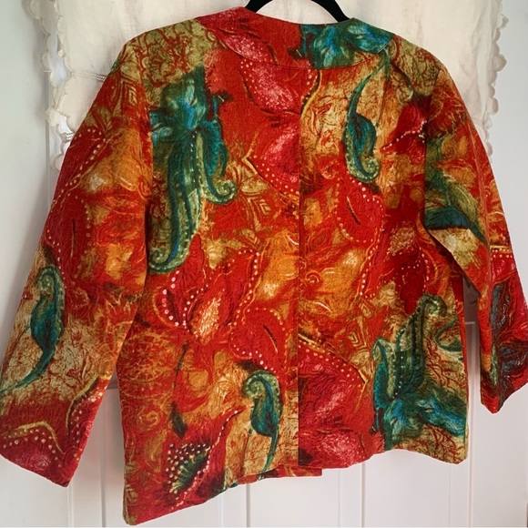 Chico’s Utopian Flower Amalia Button Front Jacket - Picture 7 of 9